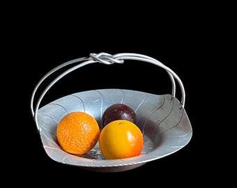 MCM Aluminum Ware Serving Basket with Handle | World Hand Forged