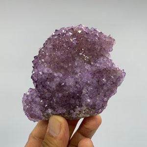 Amethyst- Beautiful lustrous Amethyst druzy with mini clear damage-free crystal from Uruguay