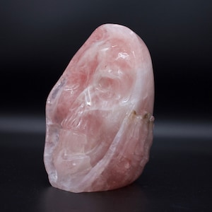Schädel - Rose Quarz Schädel - Hand geschnitzt Rosenquarz Schädel - High-Grade Rosenquarz Schädel-Brasilien