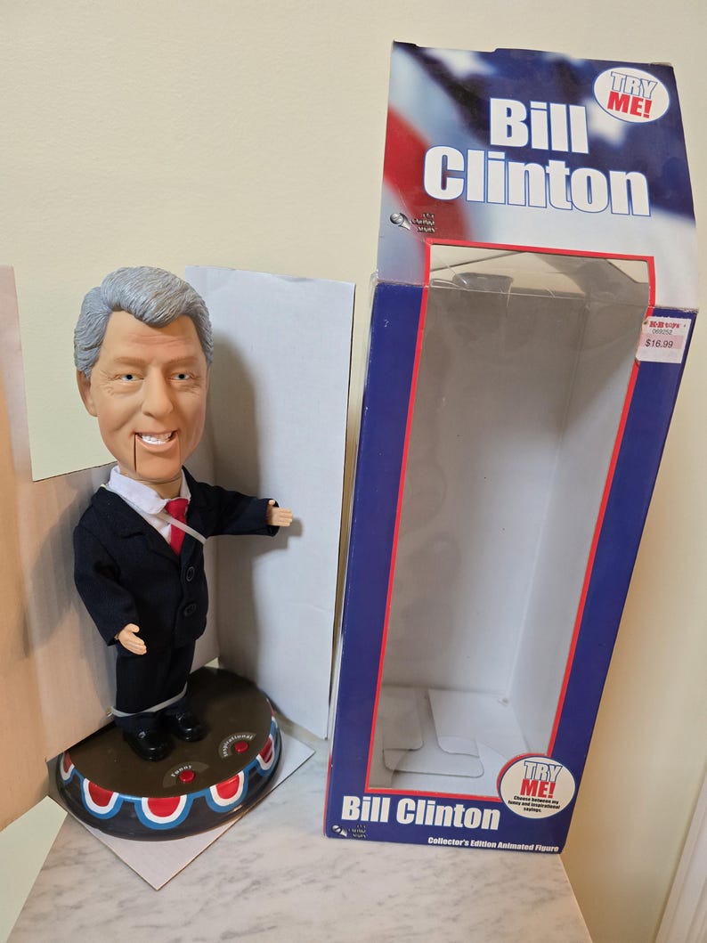 Bill Clinton Animated Talking Figure NIB - Etsy