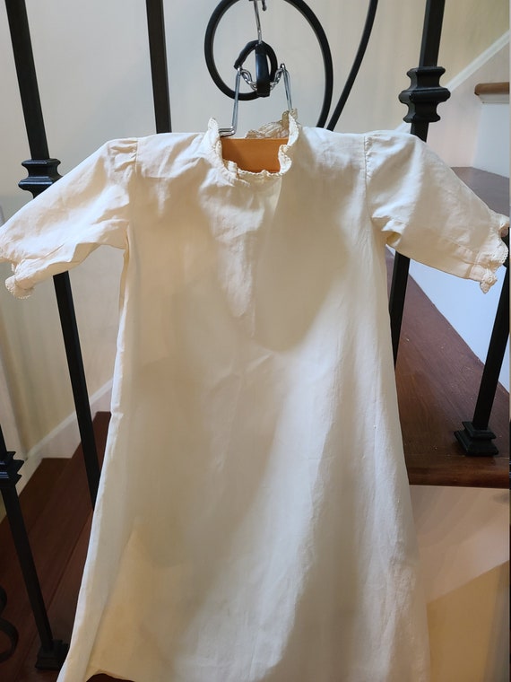 Antique Cotton Baby Gown - image 1