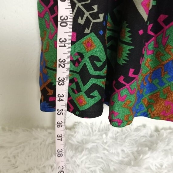 Rafaella Skirt Italian Tribal Bright color Pockets - image 3