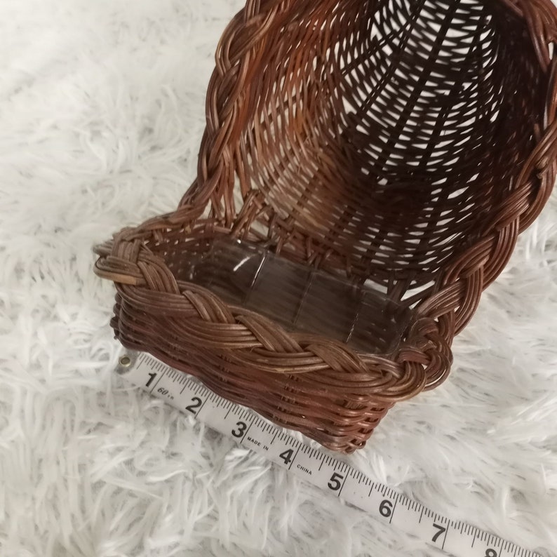 Vintage Wicker Cornucopia Basket Thanksgiving Plants Candy Etsy