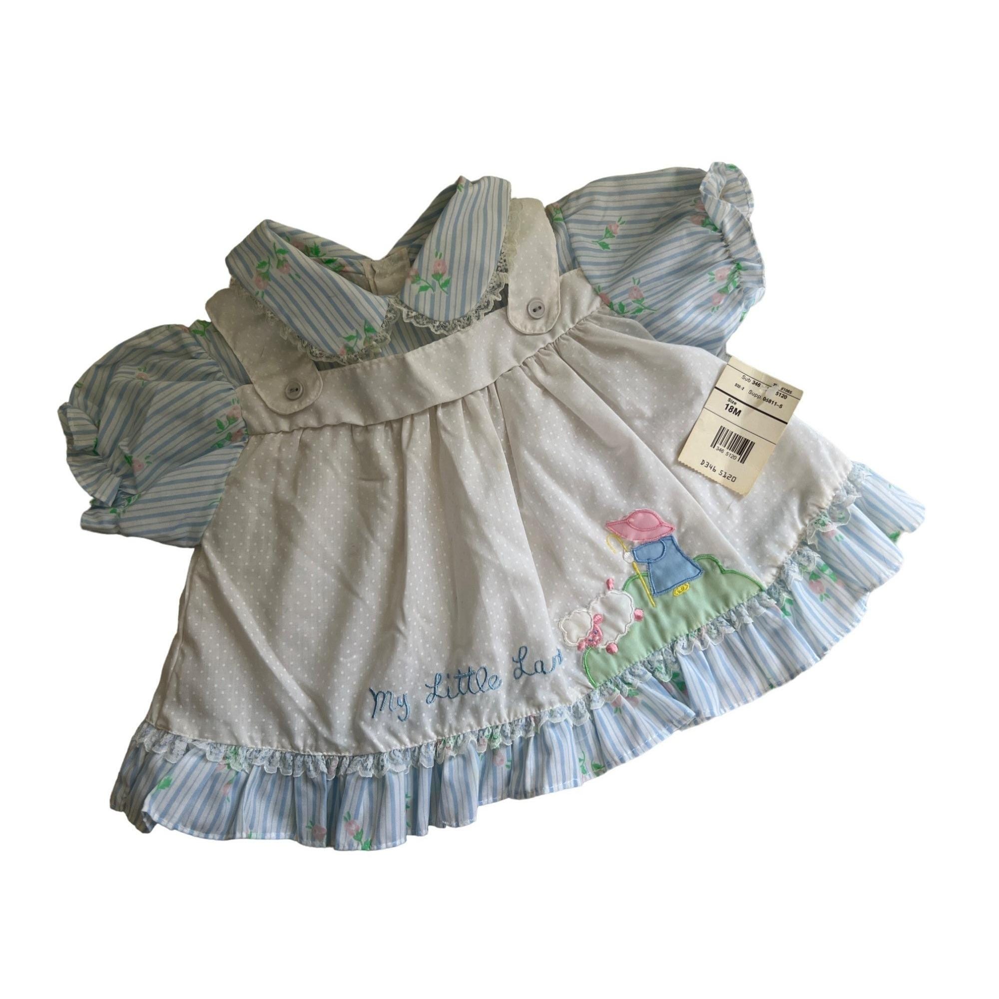 Mayfair Vintage Baby Girls Ruffle Dress My Little Little Lamb NEW 
