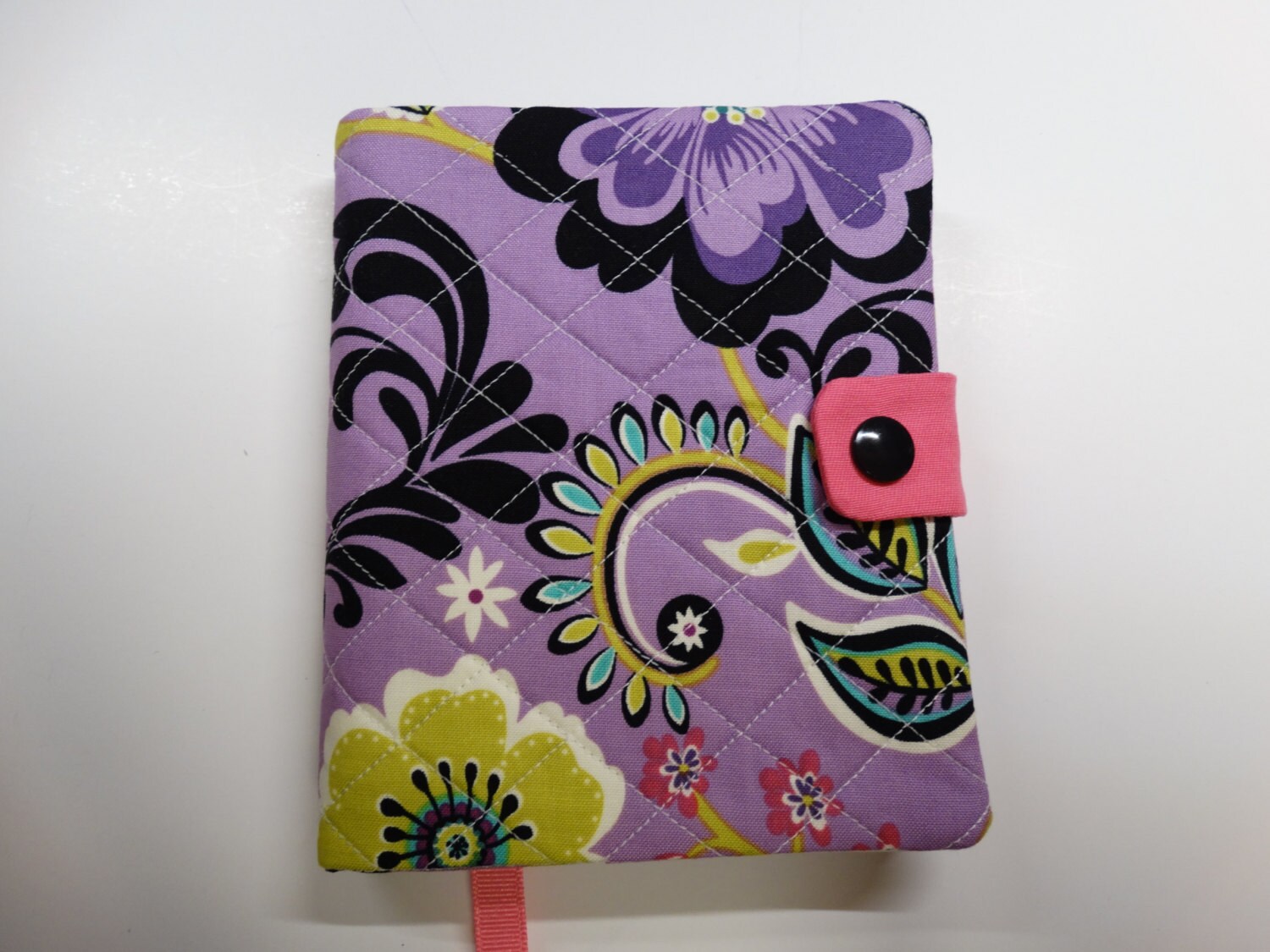Quilted Spiral Notepad Slip Cover Purple Pink Journal Etsy