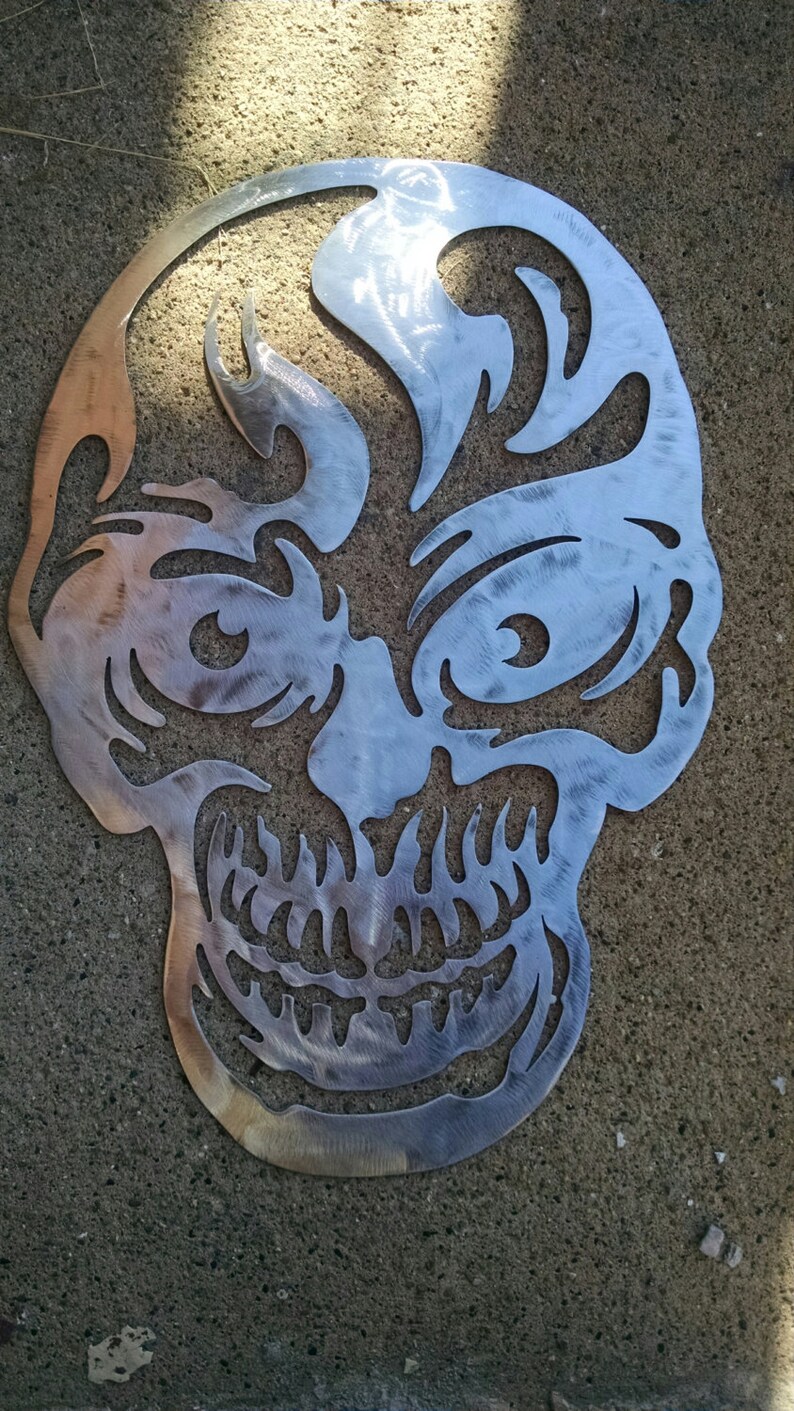 Skull Corporate Art Metal Wall Art Art Decor Mancave Man Etsy