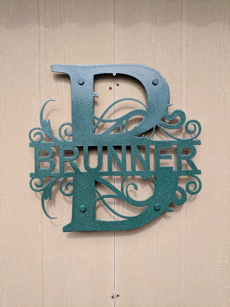 Monograms Metal Wall Art Wall Art Art Home Names Family Etsy