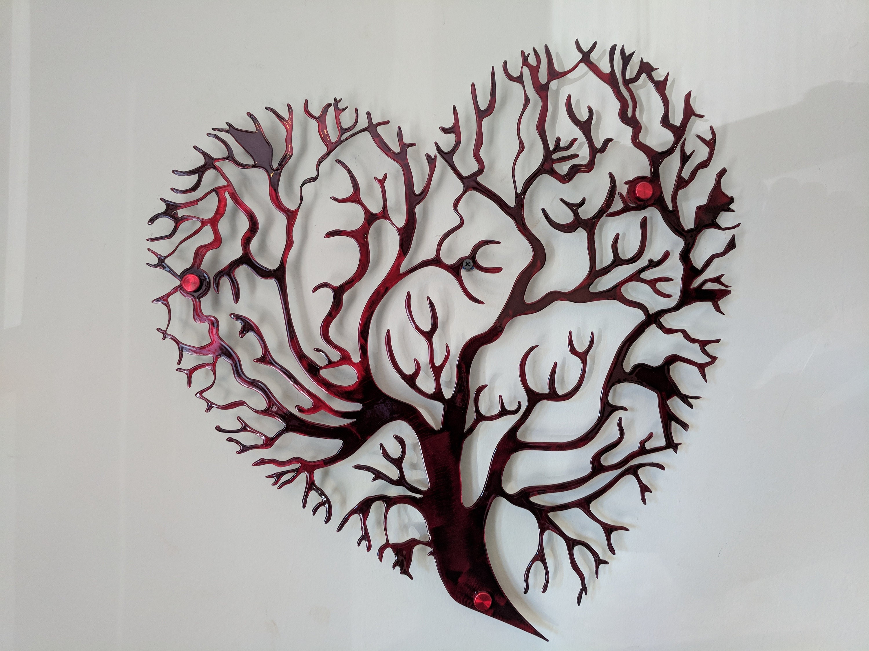Tree of Love, Love, Heart, Tree, Metal Wall Art, Art, Wall Art, Living Room, Wall Hanger, Etsy