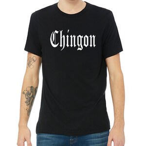 Chingon Unisex Crew neck Black T-Shirt.