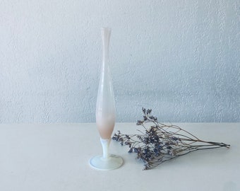 Antique vase in pink and white opaline