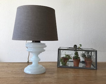 Antique white opaline lamp
