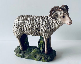 Old ram church crib figurine