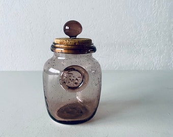 Biot jar in bubble-blown glass