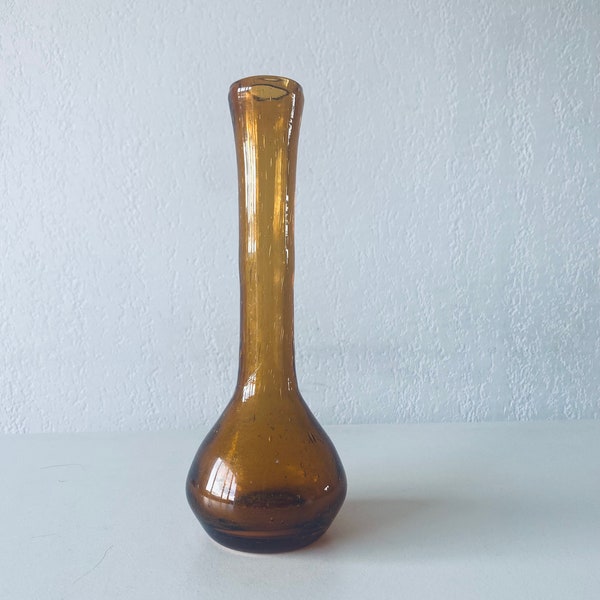 Vase en verre soufflé bullé