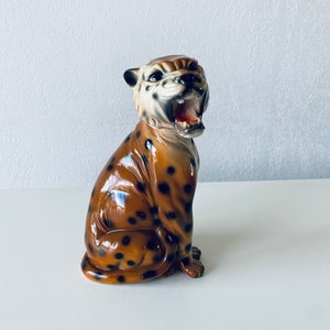 Léopard vintage en résine