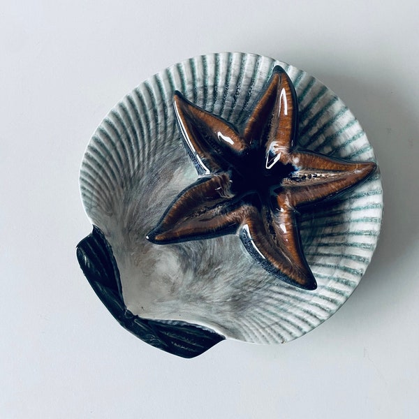 Ensemble céramique étoile de mer et coquillage