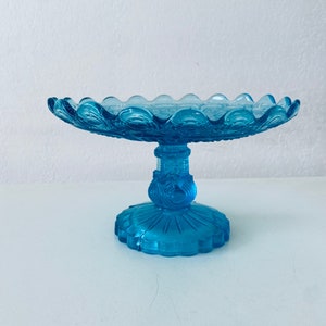 Blue glass stand cup