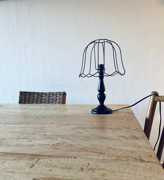 Vintage Black Lamp Shaped Flower Etsy Australia