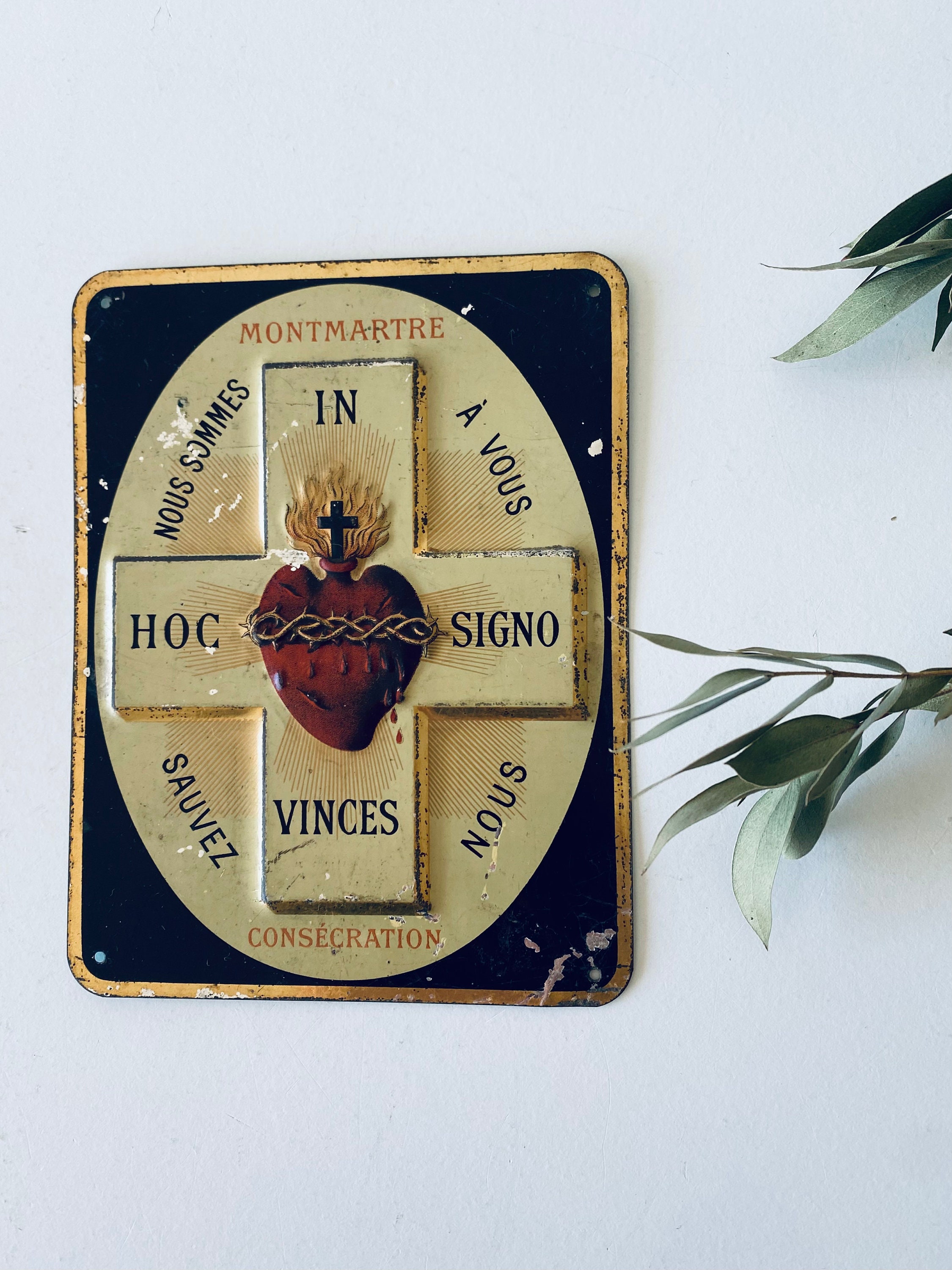 Plaque Montmartre Consécration en Tôle