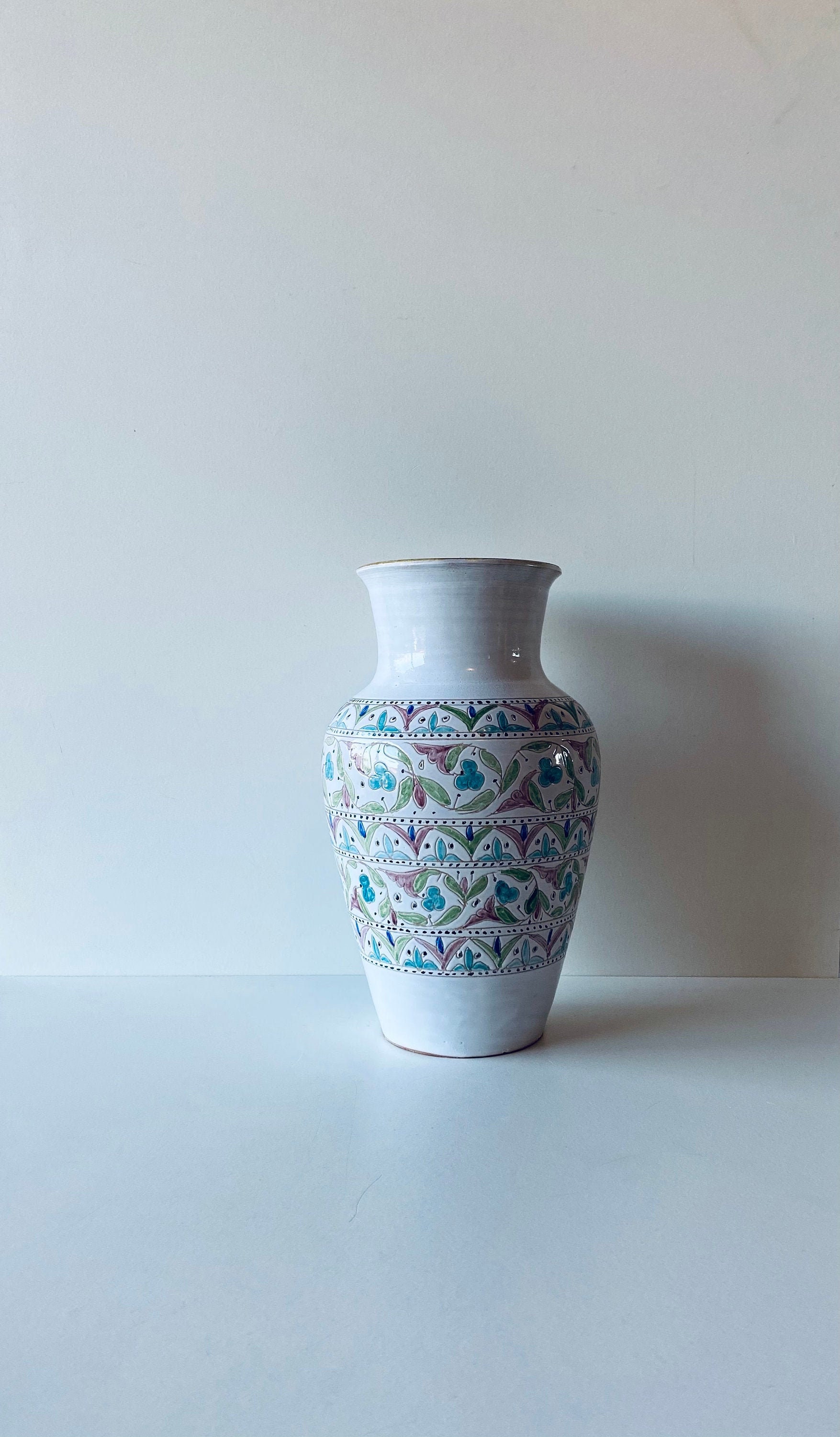 Vase Ancien en Terre Cuite Émaillée