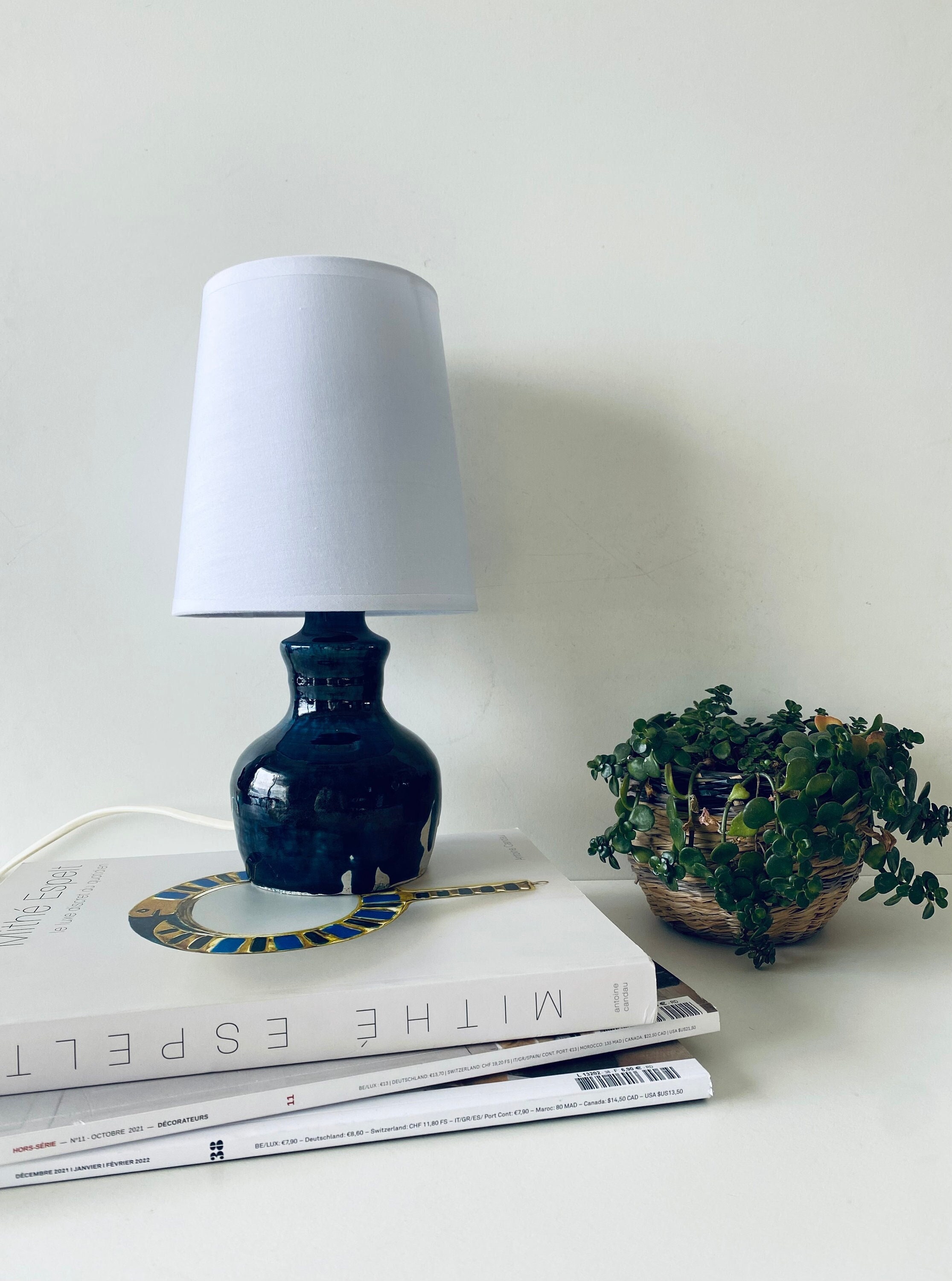 lampe En Céramique Bleue,
