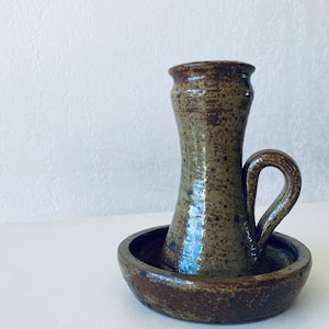 Stoneware candle holder