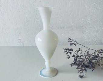 Antique white opaline vase