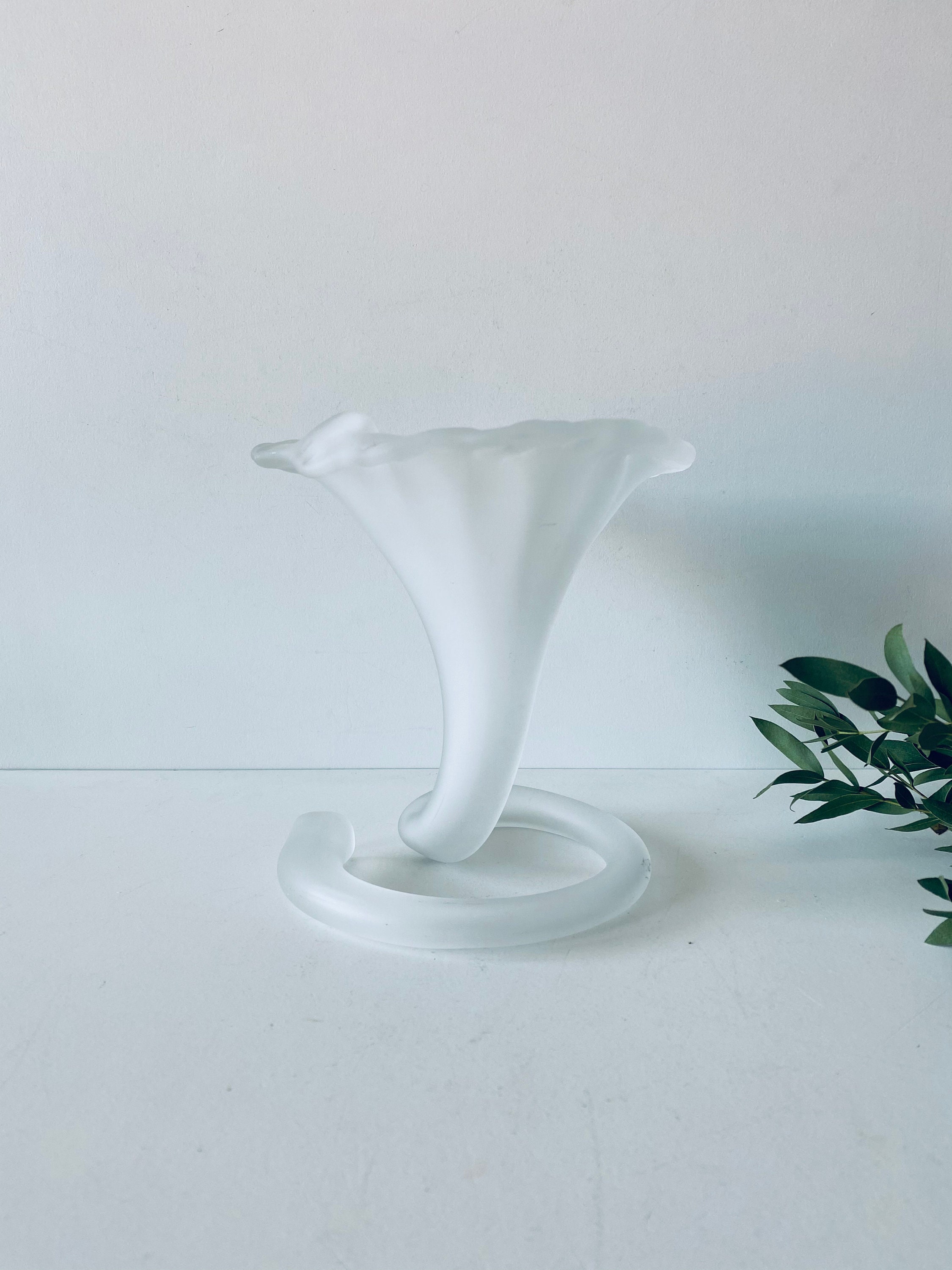 Grand Vase Tulipe ou Corolle en Verre Murano