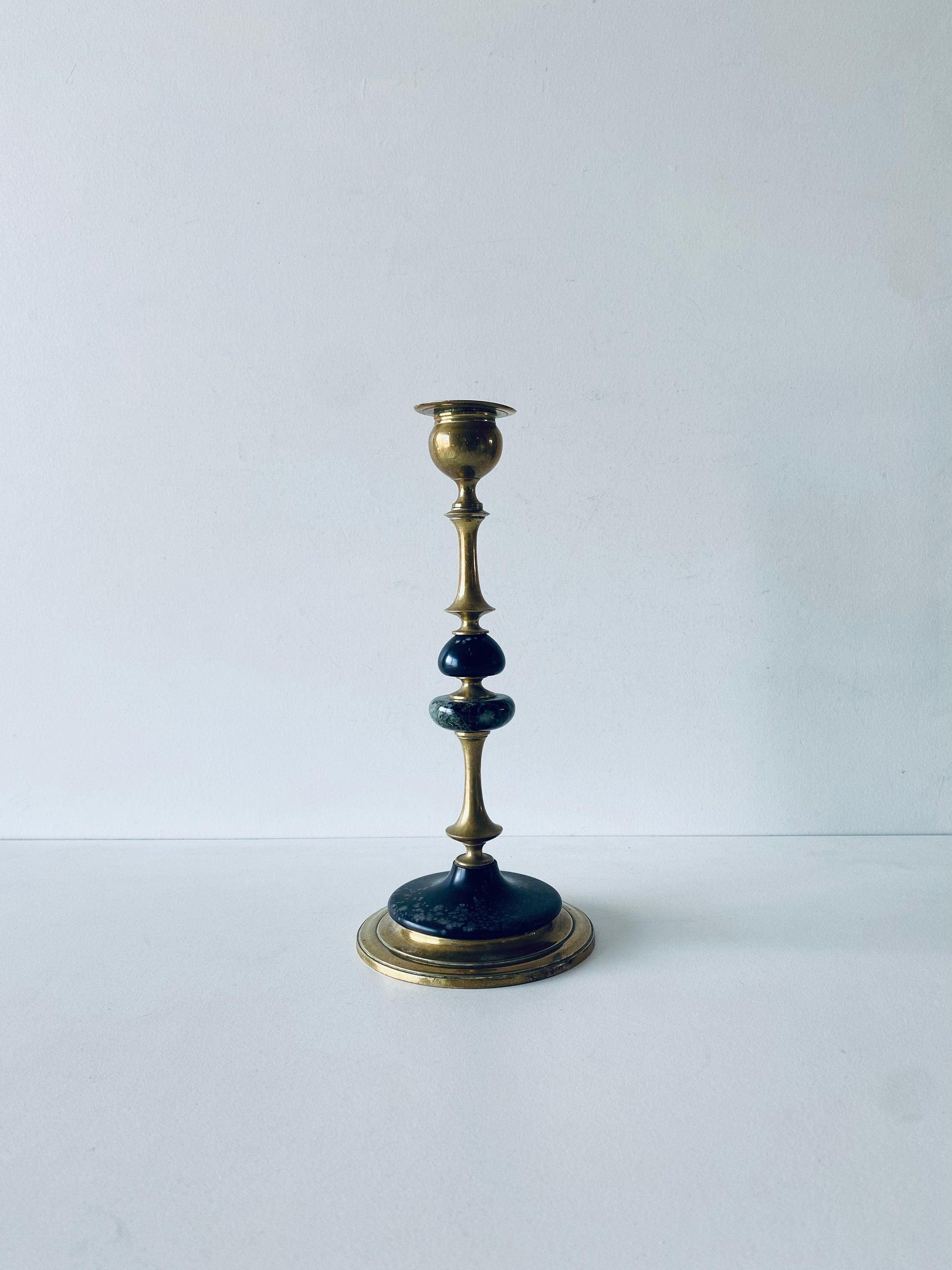 Bougeoir Ancien Laiton et Marbre