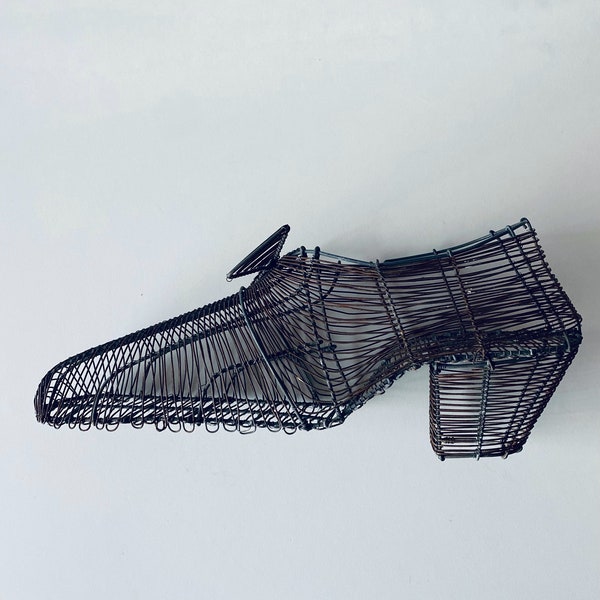 Large decorative wire shoe