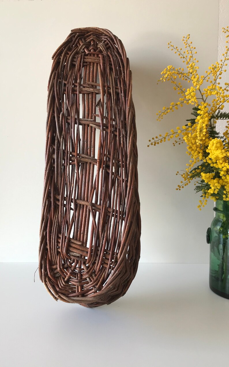 Antiguo mimbre panière imagen 8