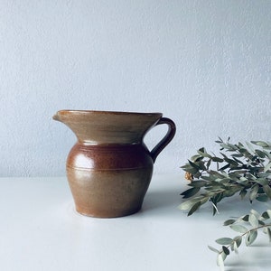 Large antique pitcher in glazed terracotta