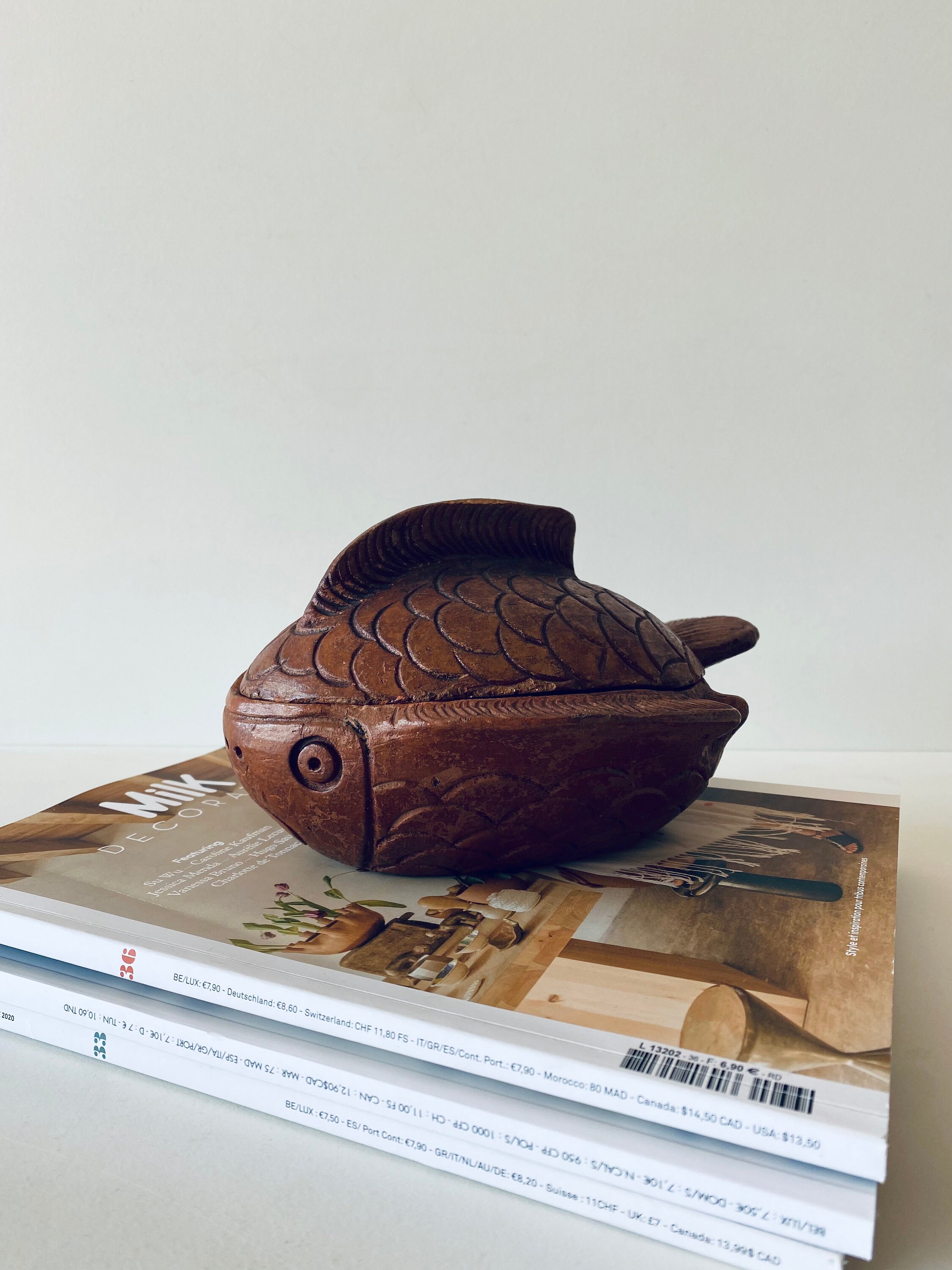 Boite Antique en Terre Cuite Vernissée