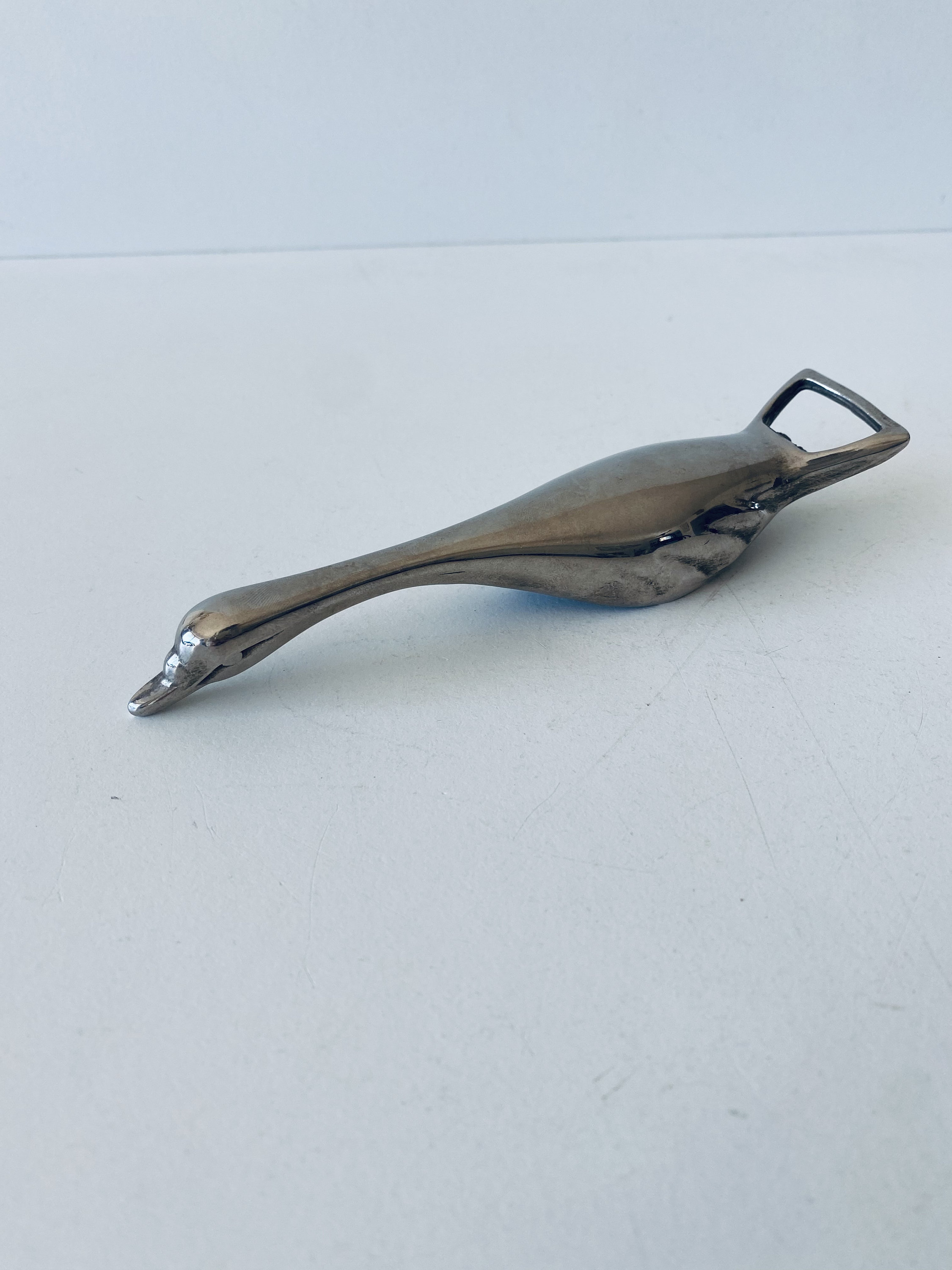 Décapsuleur Oie en Métal Argenté