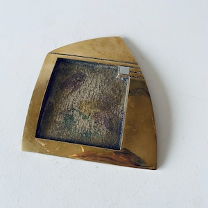 Ashtray or empty pocket in bronze and silver metal
