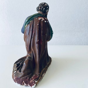 ancien santon crèche taille 3 homme au fagot