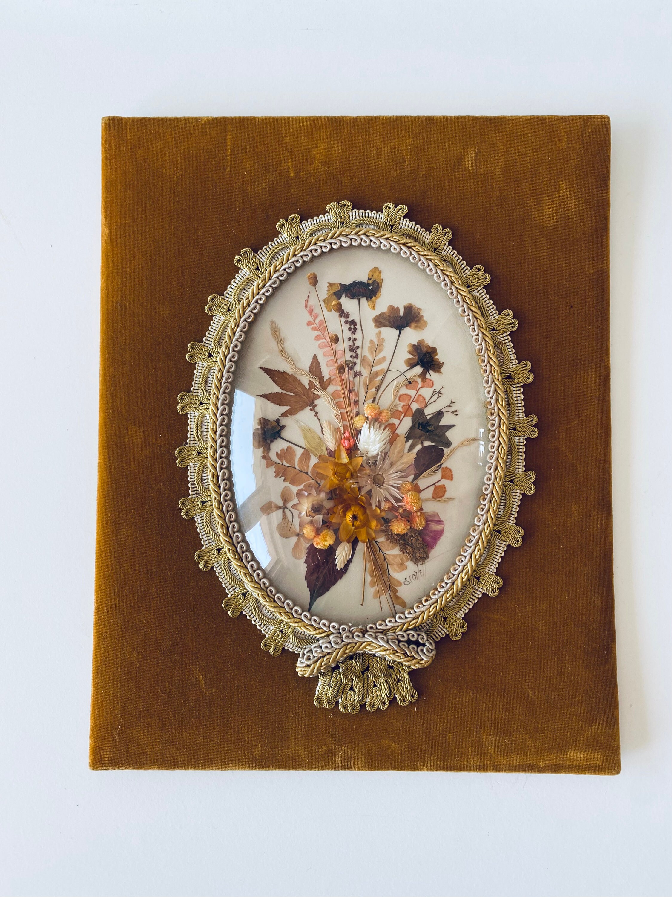 Médaillon Mural de Fleurs Séchées