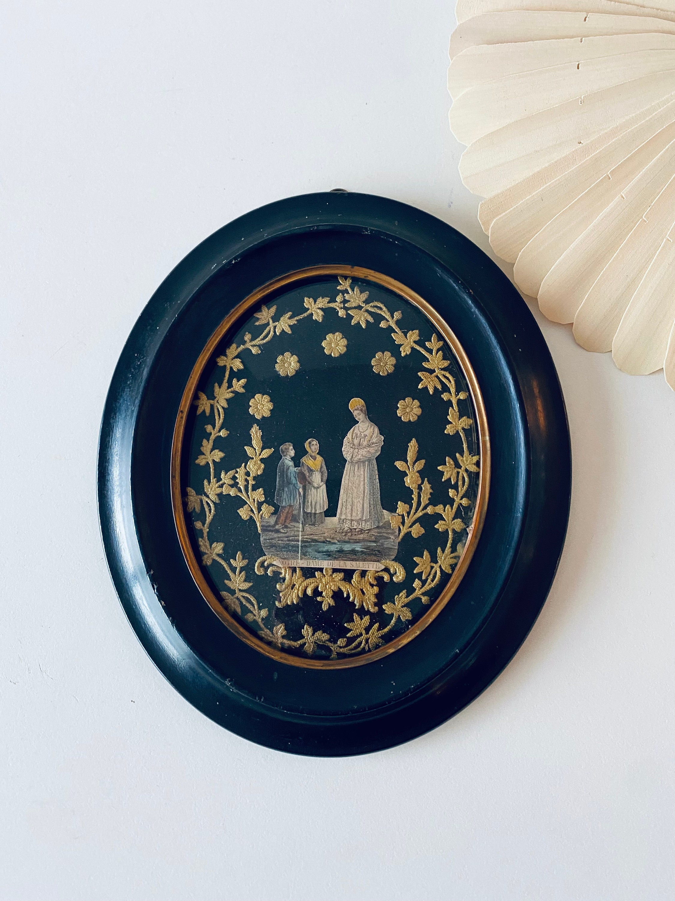 Cadre Religieux Ancien Notre Dame de La Salette