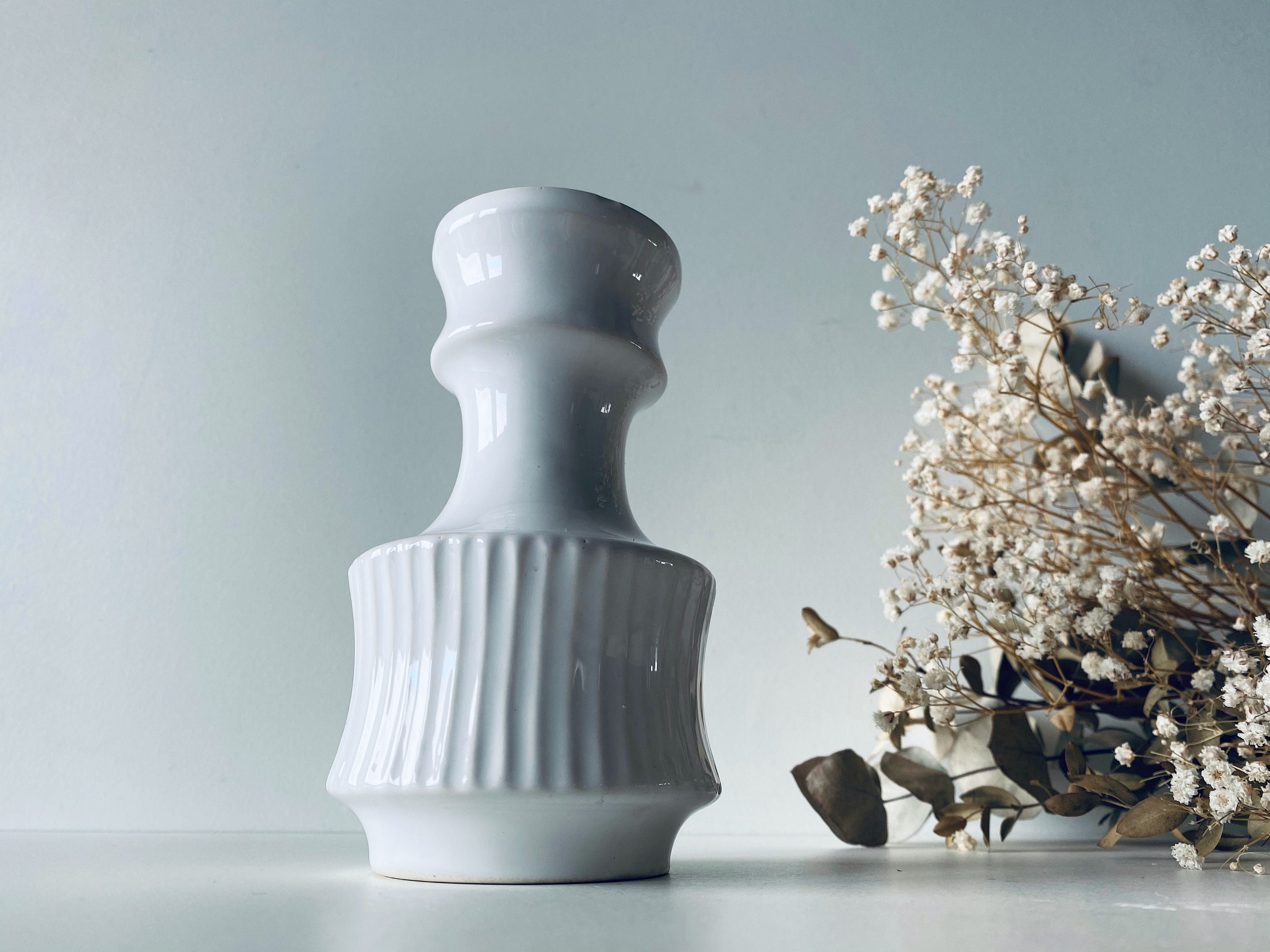 Vase Blanc en Céramique Delfts Wit