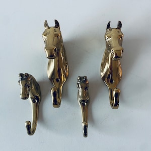1 Solid Brass Horse Head Wall hook / Coat hooks / Hanger – UpperDutch