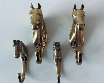 馬の頭フック、ヴィンテージ真鍮、乗馬用 - Etsy 日本