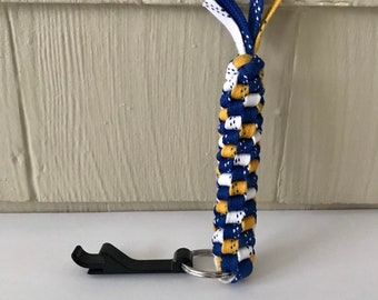 HOCKEY Lace KEY CHAIN (with Bottle Opener) - Free Shipping in U.S.