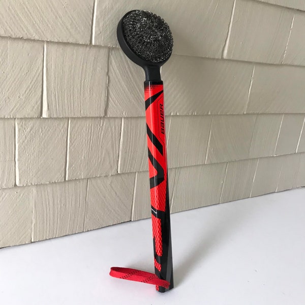 BAUER Hockey Puck GRILL BRUSH/Scrubber-Free Shipping in U.S.