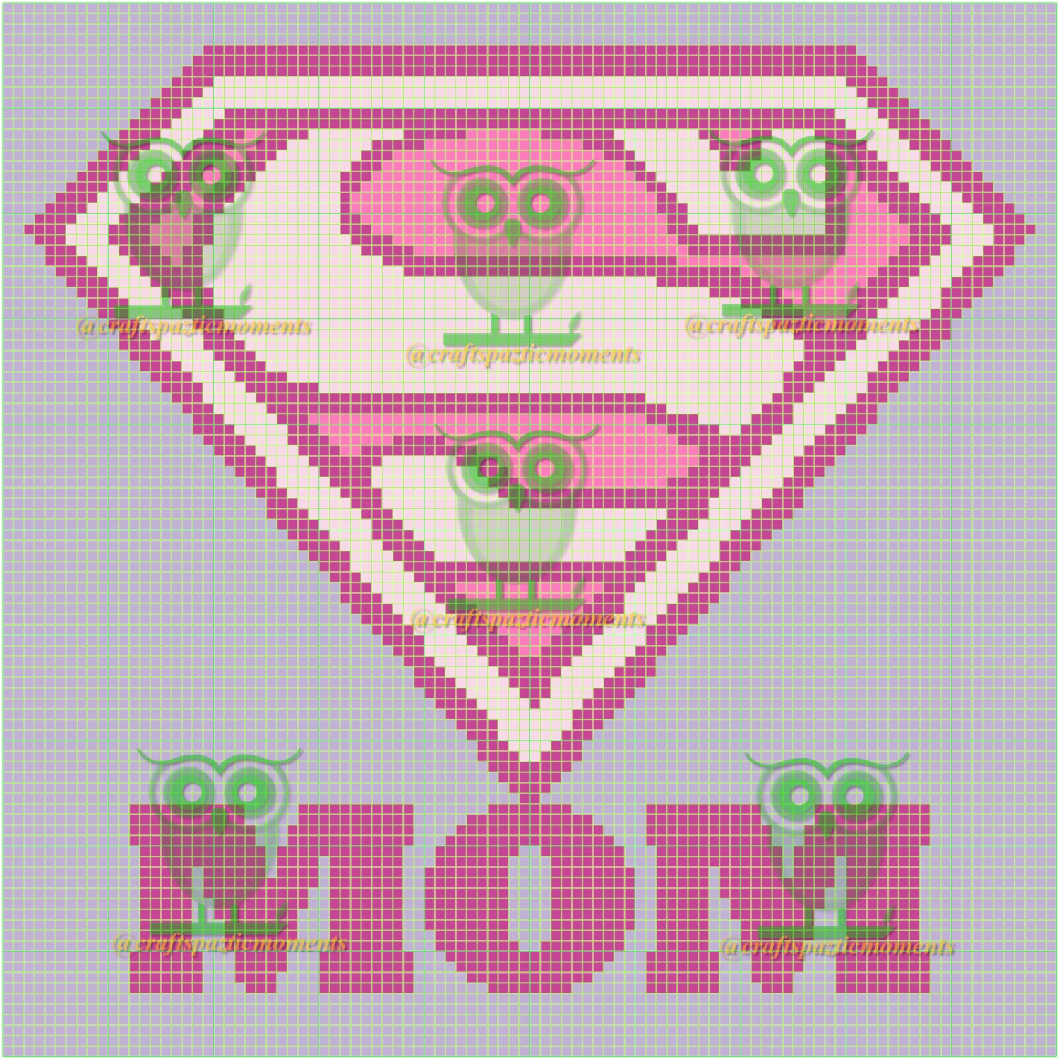 Mom Heart Graph Graphghan Chart Pattern Mothers Day Love Etsy