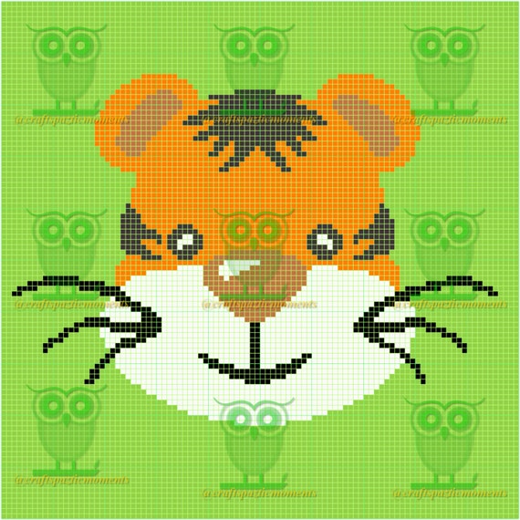 Crochet Patterns TIGER PRINT JUNGLE AFGHAN Baby Afghan PATTERN