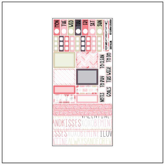 With Love Sticker kit for the Hobonichi Weeks Etsy