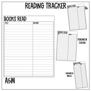 Books Read Reading Tracker Stickers, for use in any planner