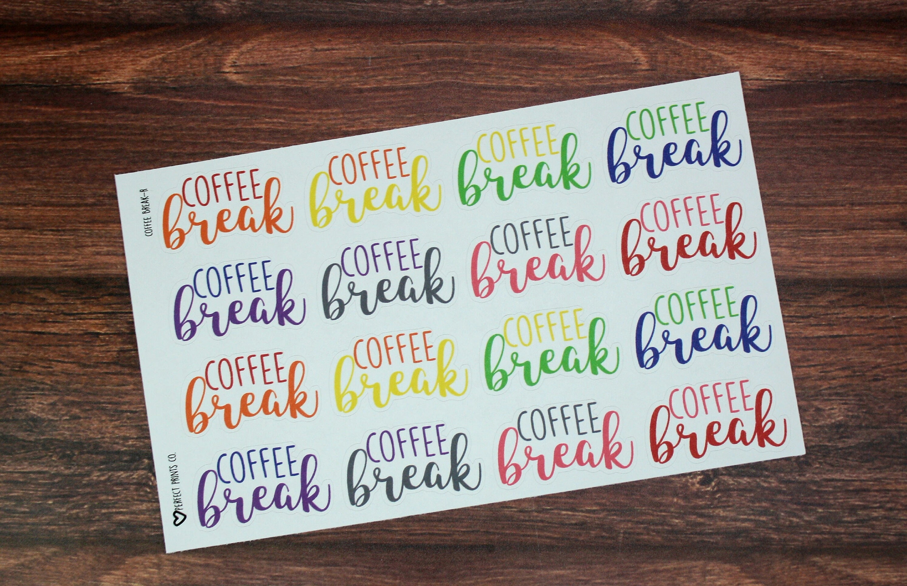Coffee Break Planner Sticker for Use With Erin Condren Life Etsy