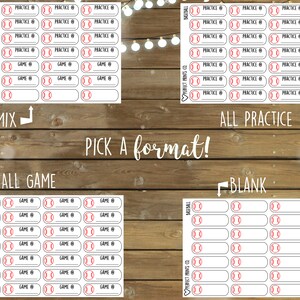 Baseball Planner Stickers, For use with Erin Condren Life Planner, Plum Paper Planner image 2