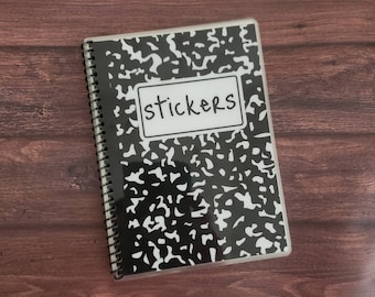 Composition Notebook Style Reusable Sticker Book